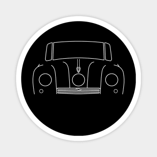 Tatra T87 classic 1940s saloon car white outline graphic Magnet